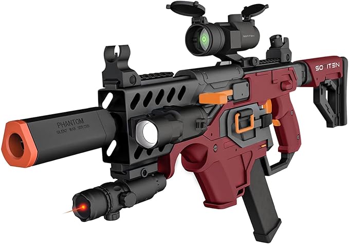 🔫 Automatic Sniper Rifle & Tactical Vest Kit 🎯 | 120 Foam Darts, Scope & Flashlight | Outdoor Blaster Gift for Kids 8+ 🎁