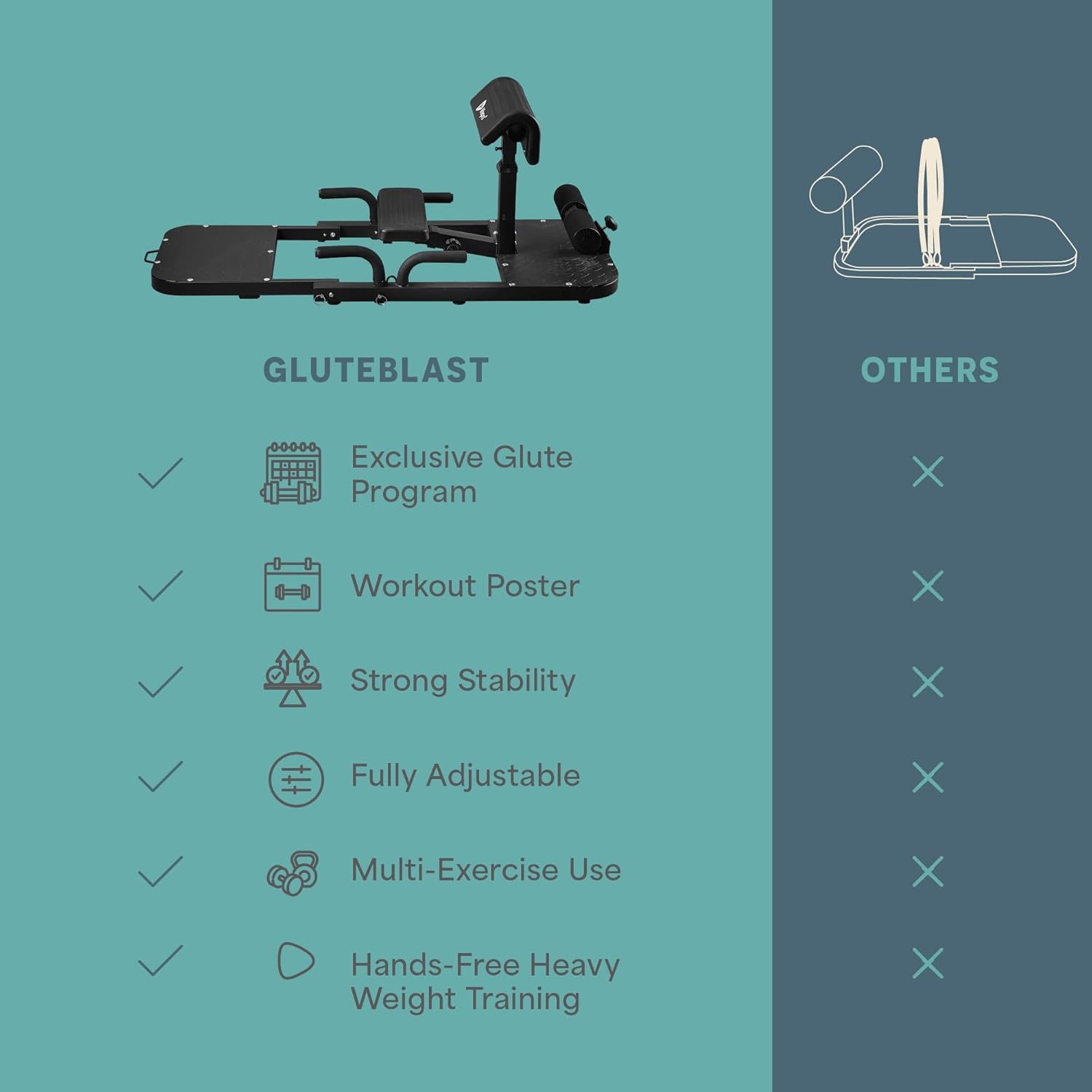 🔥 3-in-1 Hip Thrust Machine | Adjustable for Squats & Glutes