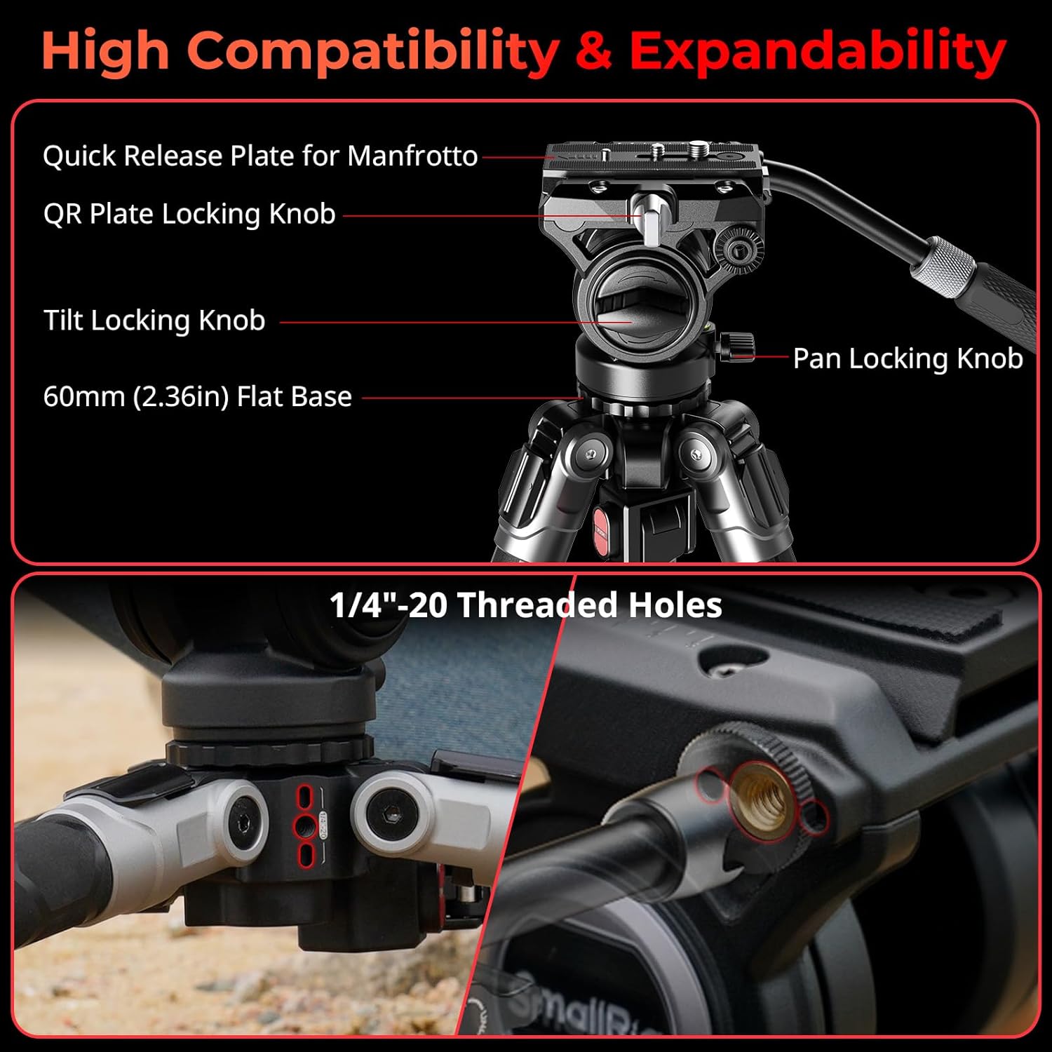 ⚡ 1-Second Setup Pro Video Tripod | Auto-Leveling Hydraulic Head for Filmmakers 🎥