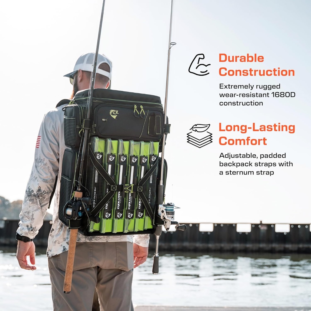 🎣 Heavy-Duty Fishing Tackle Backpack – Built for the Hardcore Angler