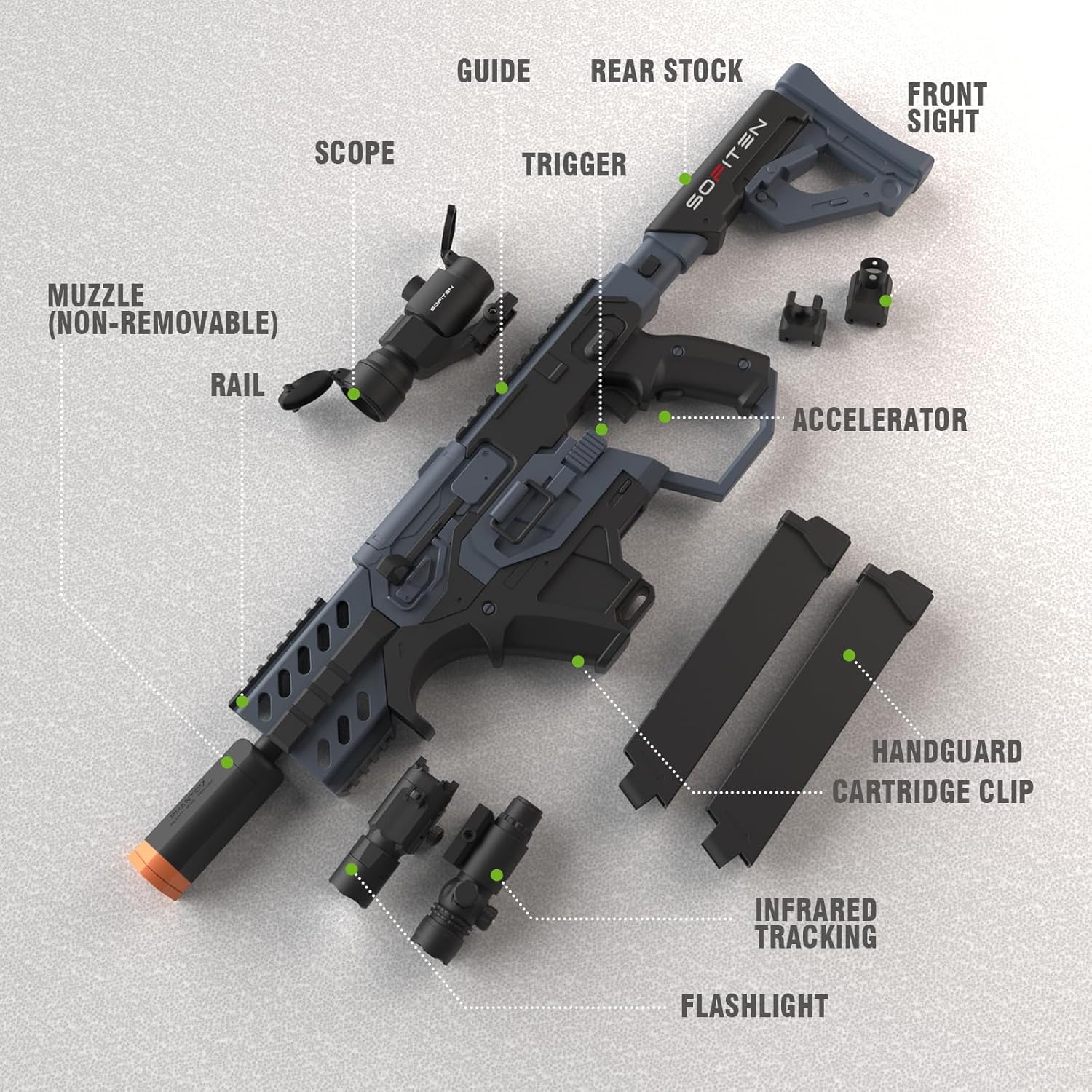 🔫 Automatic Sniper Rifle & Tactical Vest Kit 🎯 | 120 Foam Darts, Scope & Flashlight | Outdoor Blaster Gift for Kids 8+ 🎁
