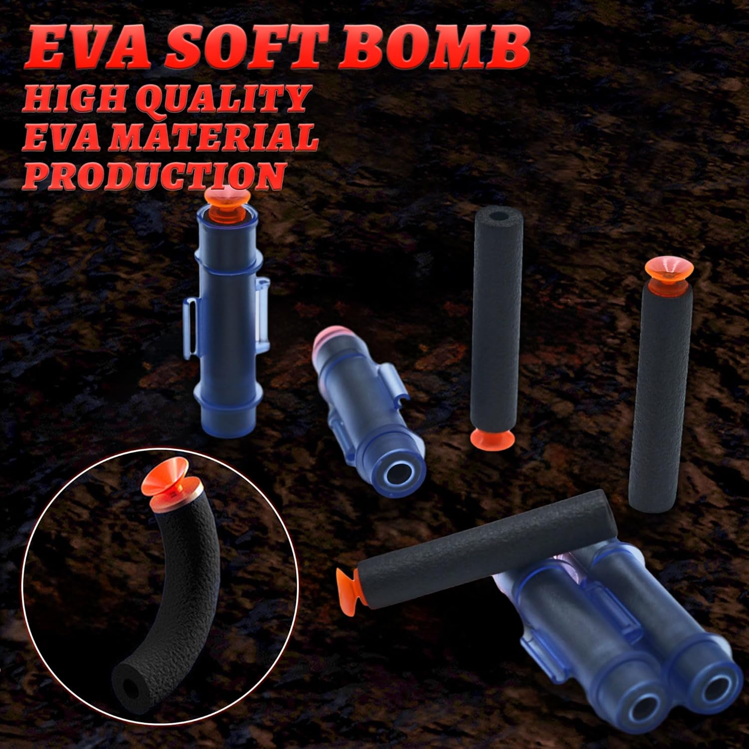 ⚡ 40-Dart Foam Blaster with Auto-Rotating Barrel – Rapid Fire Toy Gun for Kids 🔫