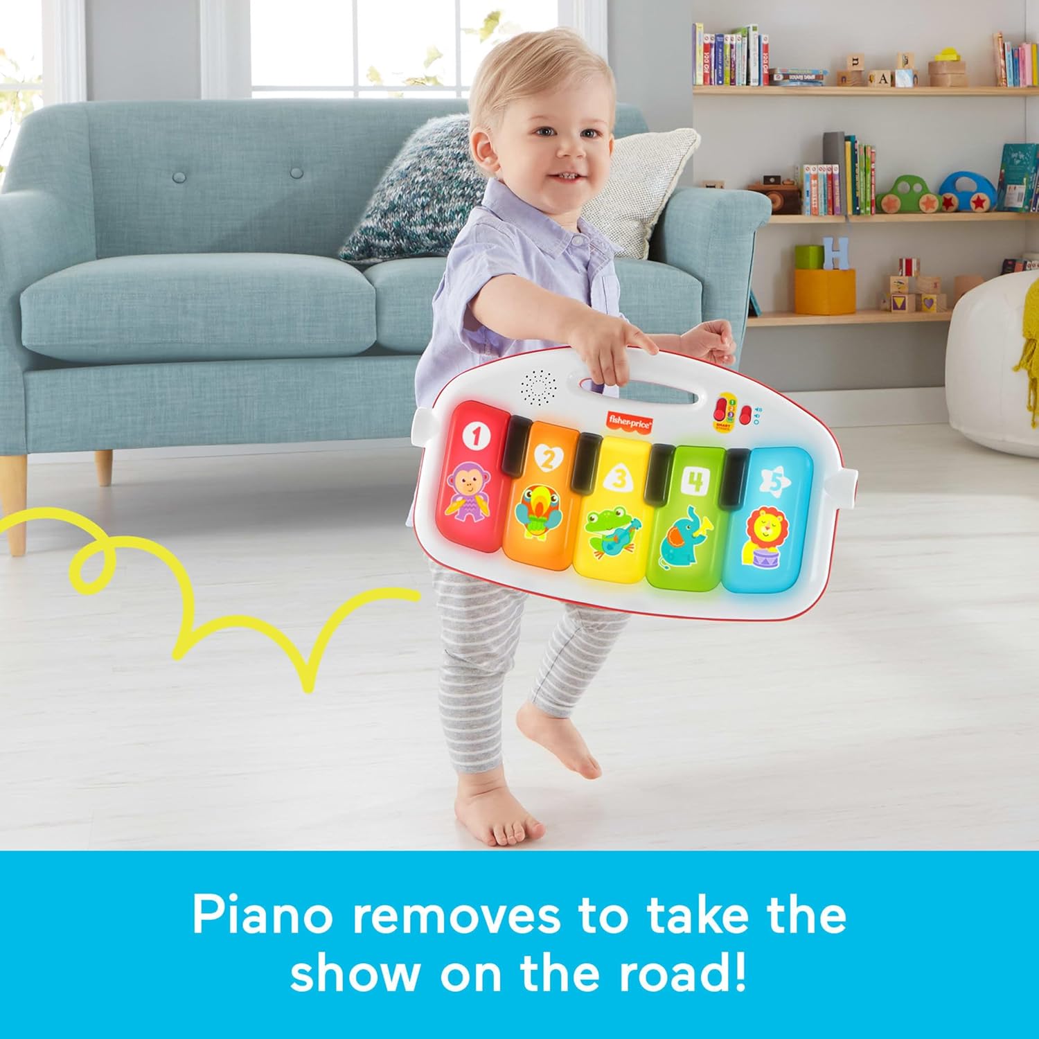 👶 The Ultimate 4-in-1 Baby Playmat & Piano Gym 🎹 Includes 2 Soft Rattles & 5 Sensory Toys for Newborns+