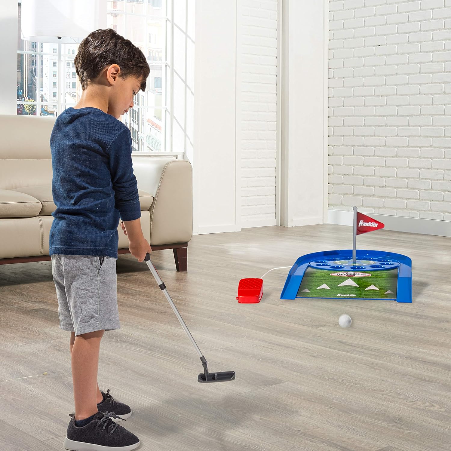 ⛳ Spin, Putt, & Play! Electronic Indoor Mini Golf Game for Kids – Moving Targets + Auto Ball Return