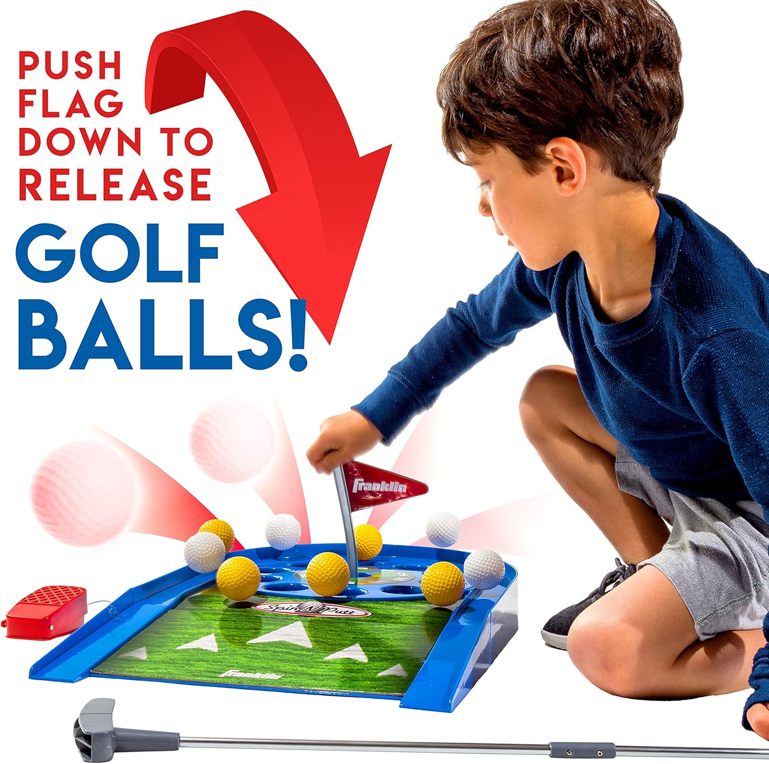 ⛳ Spin, Putt, & Play! Electronic Indoor Mini Golf Game for Kids – Moving Targets + Auto Ball Return