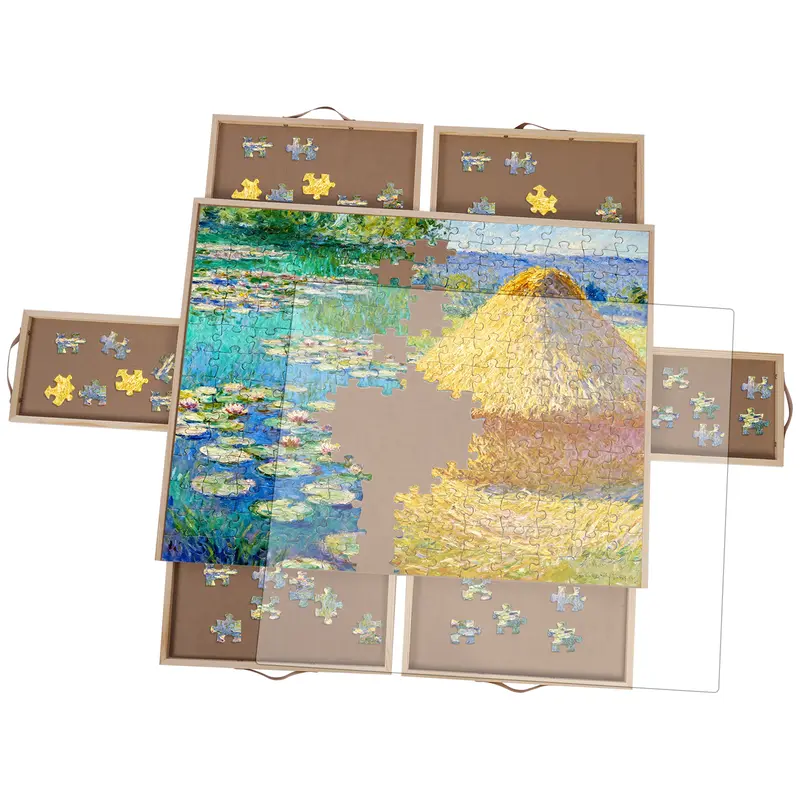 🧩 Rotating Jigsaw Puzzle Board – 1,500-Piece Capacity with Spinning Surface & 6 Storage Drawers 🔄