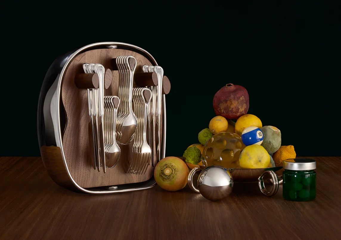 Luxury 24-Piece Carousel Flatware Set 🍴🎁 – Gold & Silver Plated Cutlery in Wooden Box