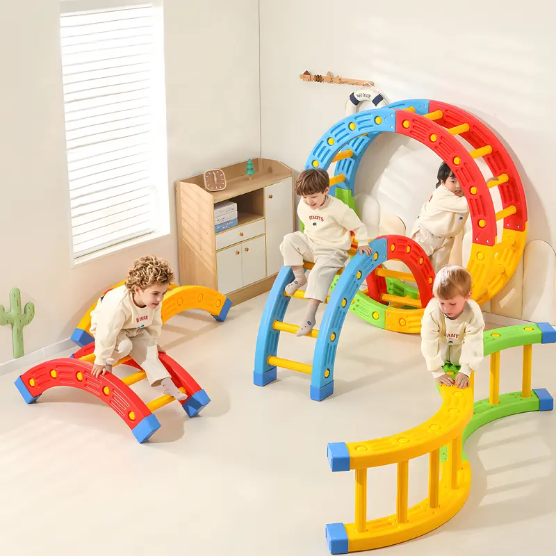 🧩 6-in-1 Foldable Pikler Set – Indoor Climbing & Balance Gym for Toddlers