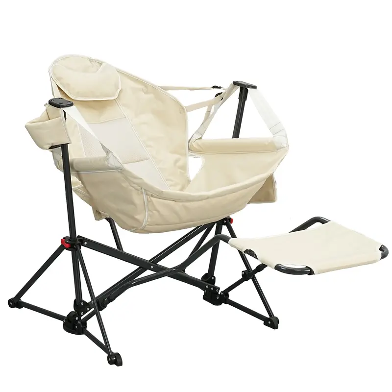 🪑✨ 3-in-1 Swing Rocker Lounger – Heavy-Duty Hammock Chair with Footrest