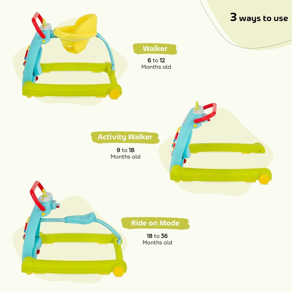 Jikel - Step 123 Walker & Ride-On - Rainbow