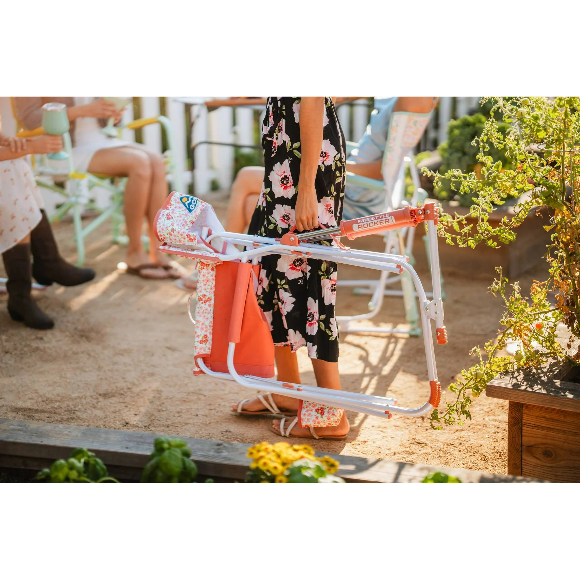 🏕️ Go Anywhere Folding Rocker | Smooth Glide & Mesh Back