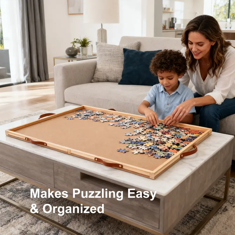 🧩 Rotating Jigsaw Puzzle Board – 1,500-Piece Capacity with Spinning Surface & 6 Storage Drawers 🔄