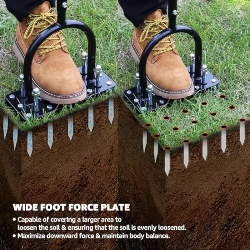 💪 Manual Lawn Aerator with Dual-Spring Action – Healthier Grass, Less Effort
