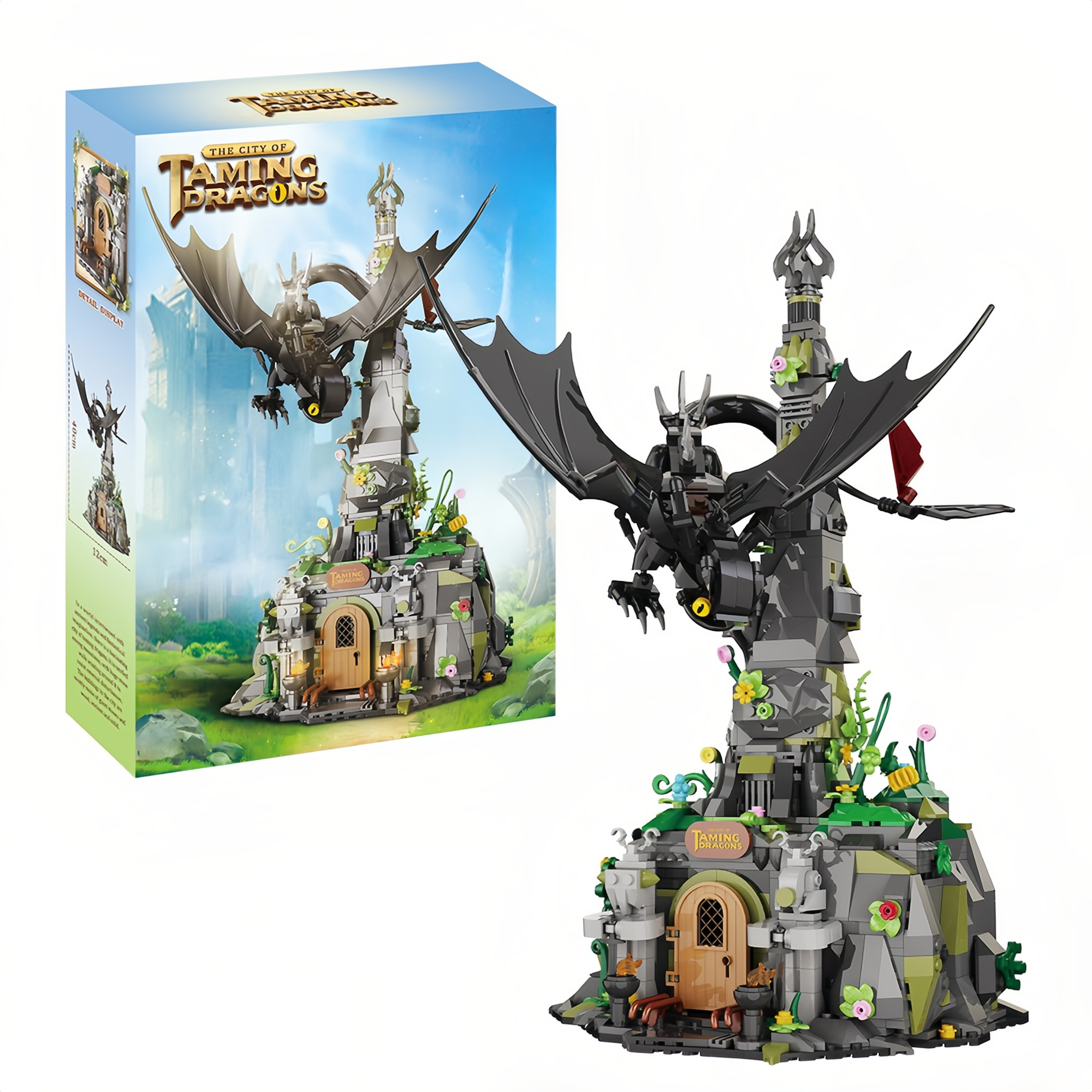 Dragon City Building Blocks Set – Fantasy Castle Display Model