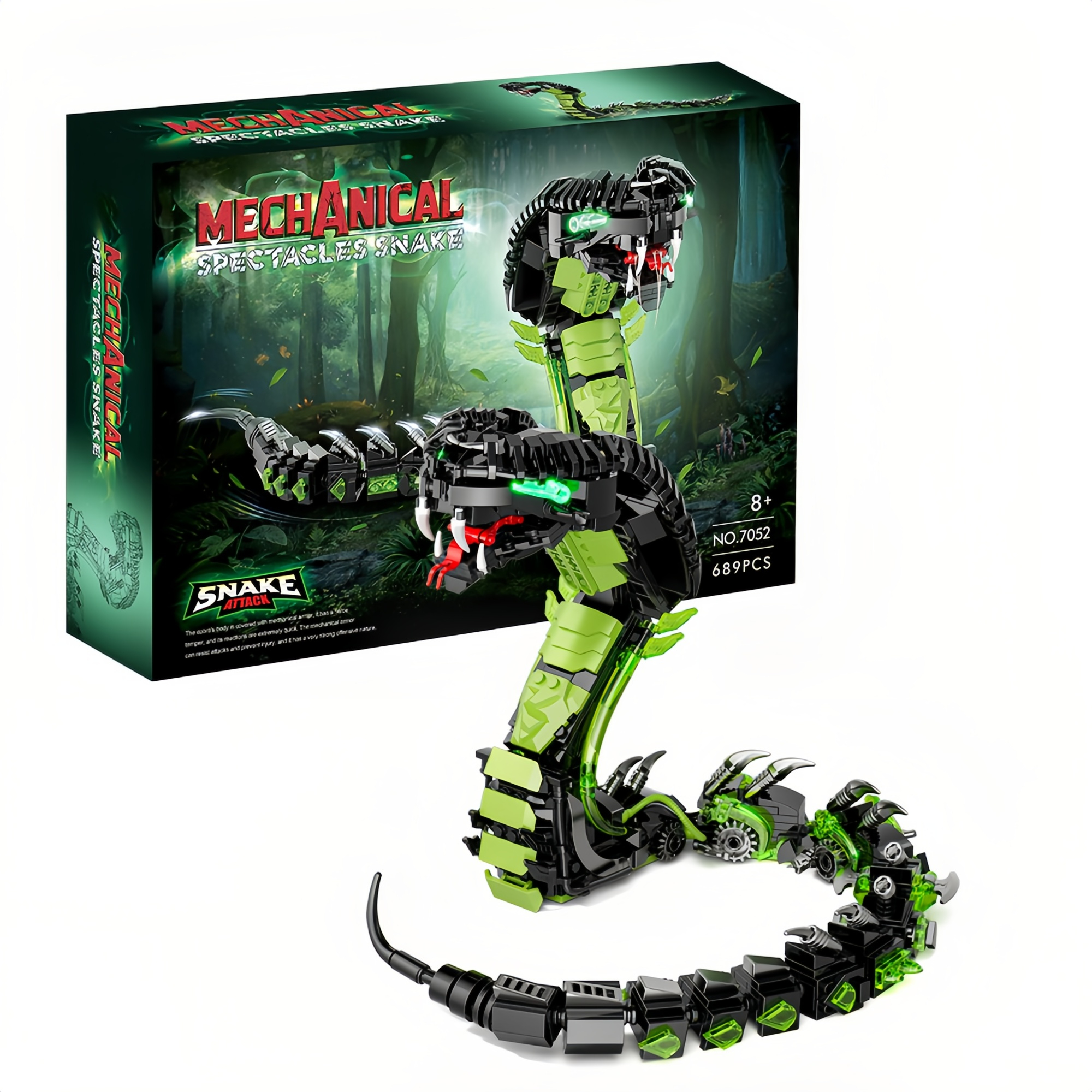 Mechanical Cobra Building Blocks Set – Creative STEM Construction Toy