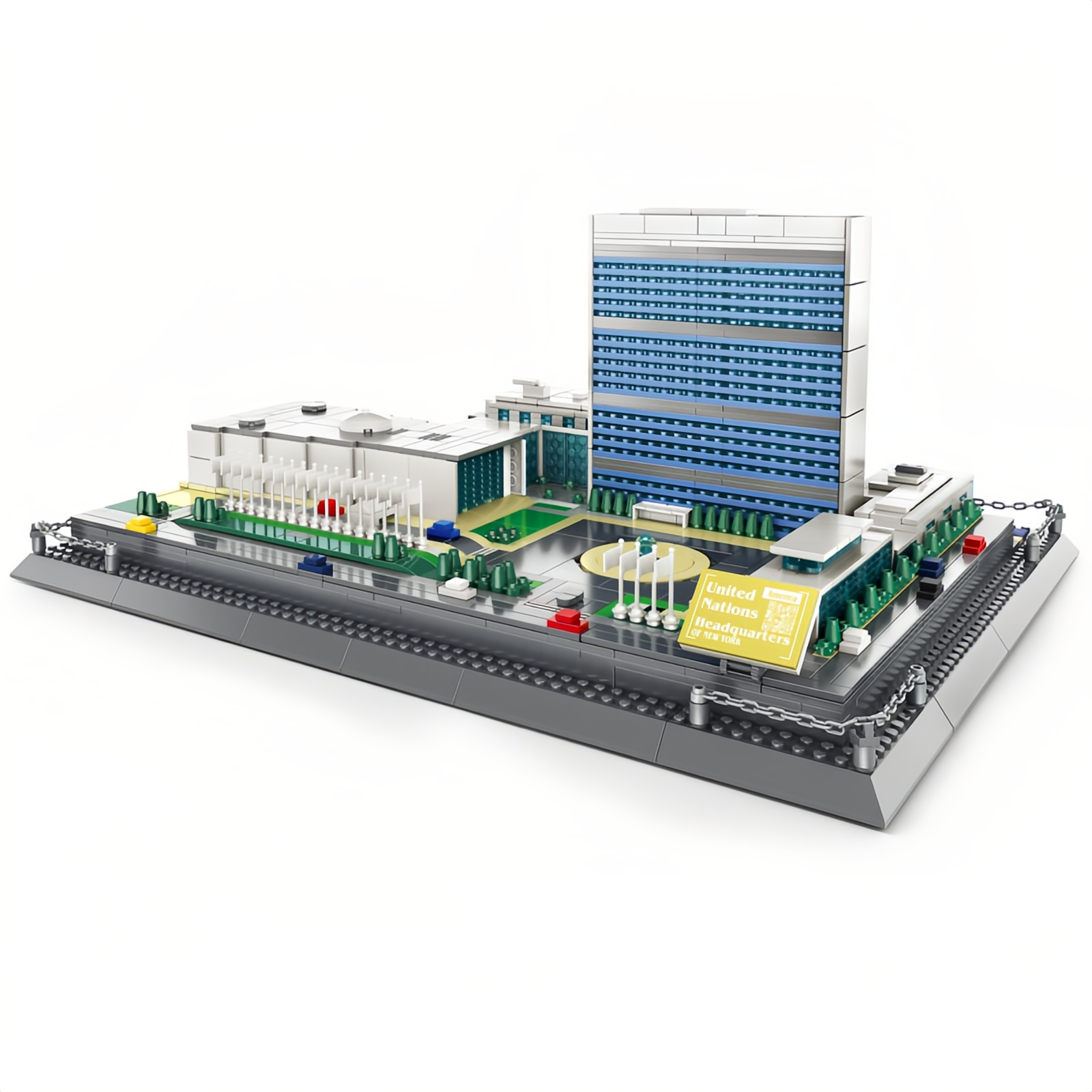 United Nations Headquarters Micro Brick Set – New York Architecture Model