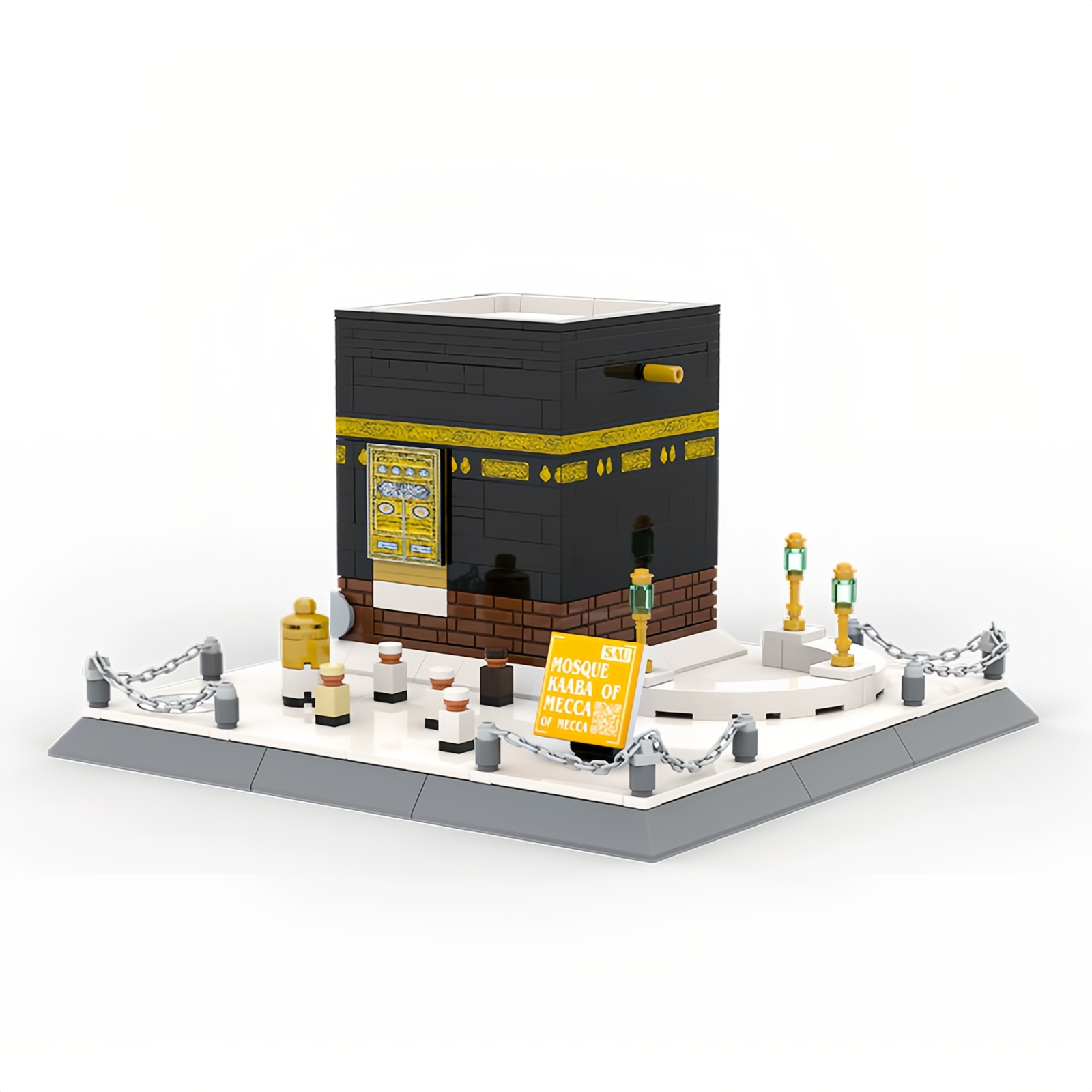 Kaaba Micro Brick Set – Mecca Grand Mosque Architecture Model