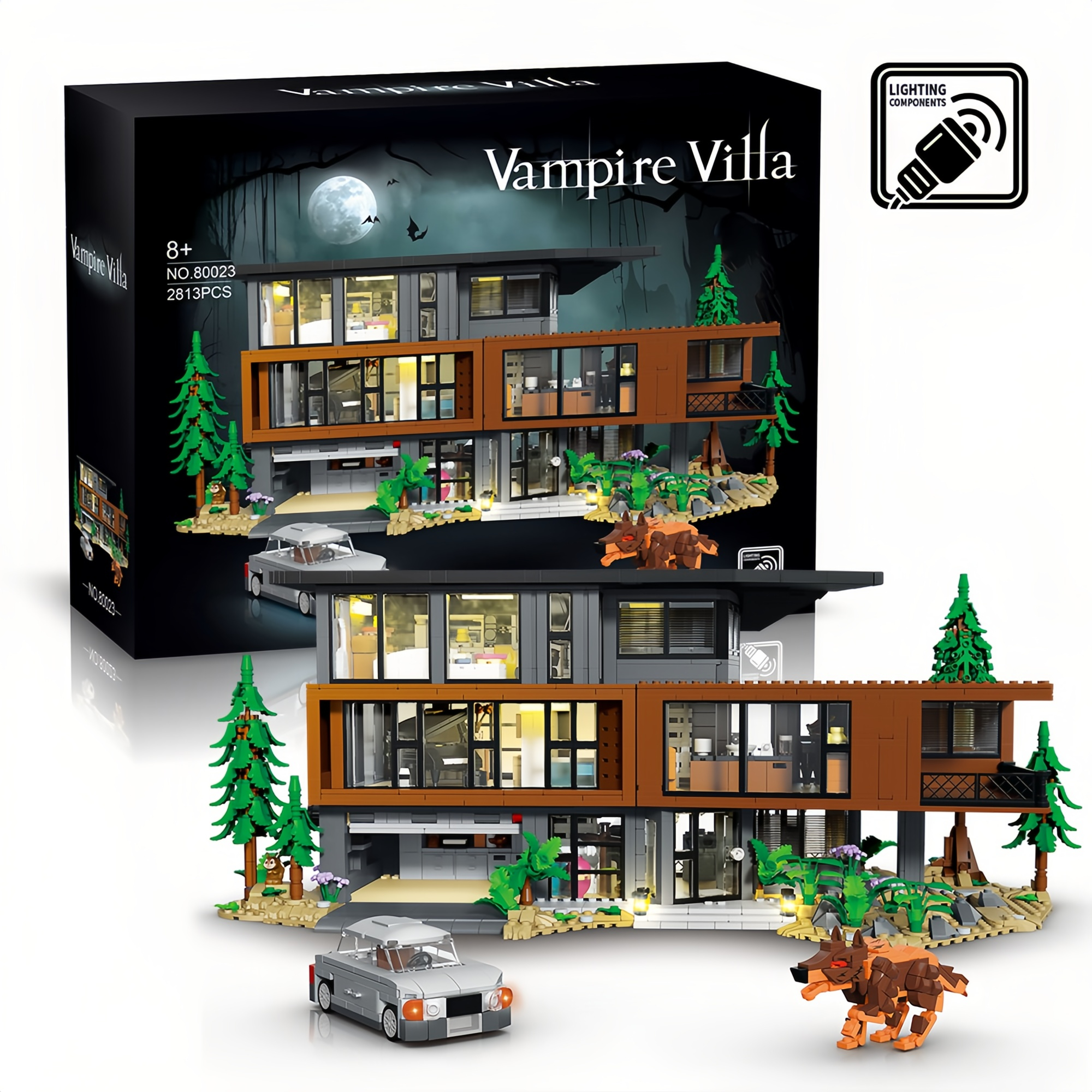 Hawk Villa Lighted Building Blocks Set – Architectural Display Model