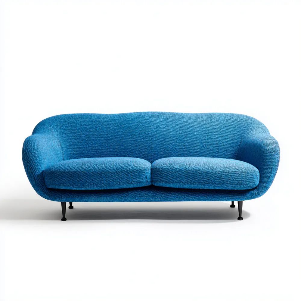 Divano a due posti 180x85x75 cm Tessuto Blu – Design Moderno