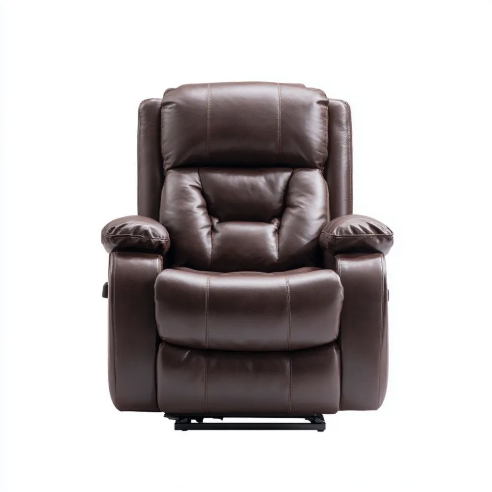 Poltrona Relax Reclinabile in Ecopelle Marrone 85x90x105 cm – Design Moderno