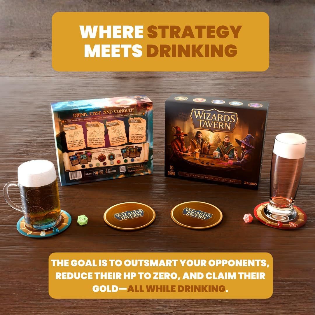 🧙‍♂️ Do or Drink: Wizards Tavern – Chaotic Fantasy Drinking Game – D&D Themed Party Fun with Dice & Spells 🍺