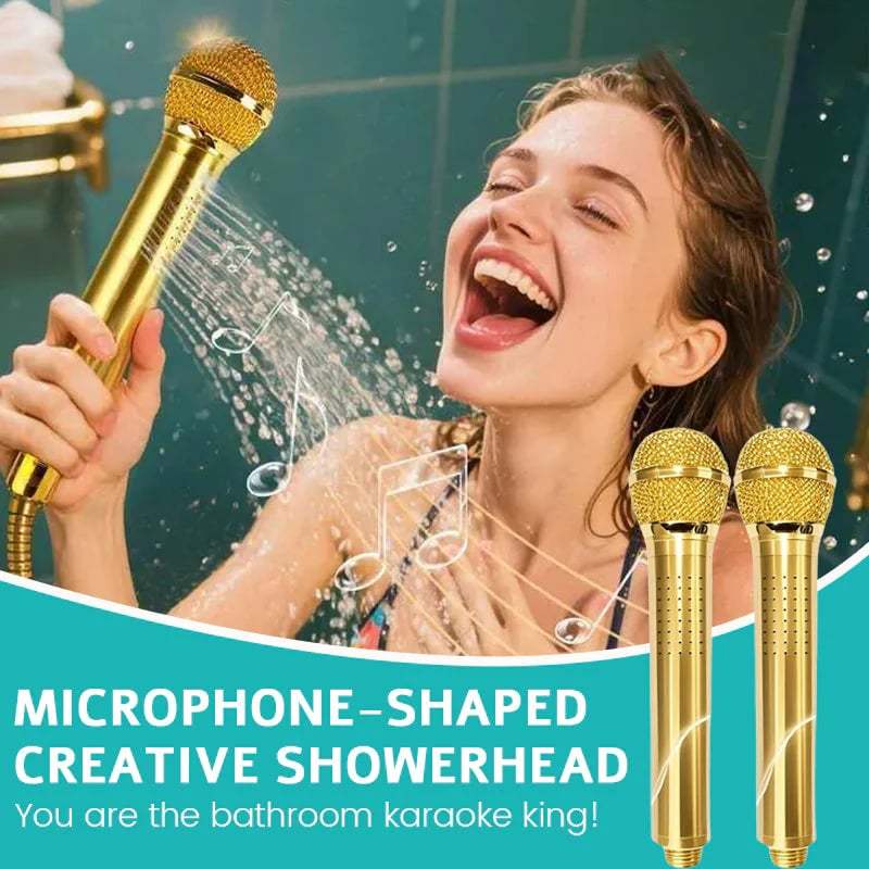 🎤 Microphone-Shaped Creative Showerhead