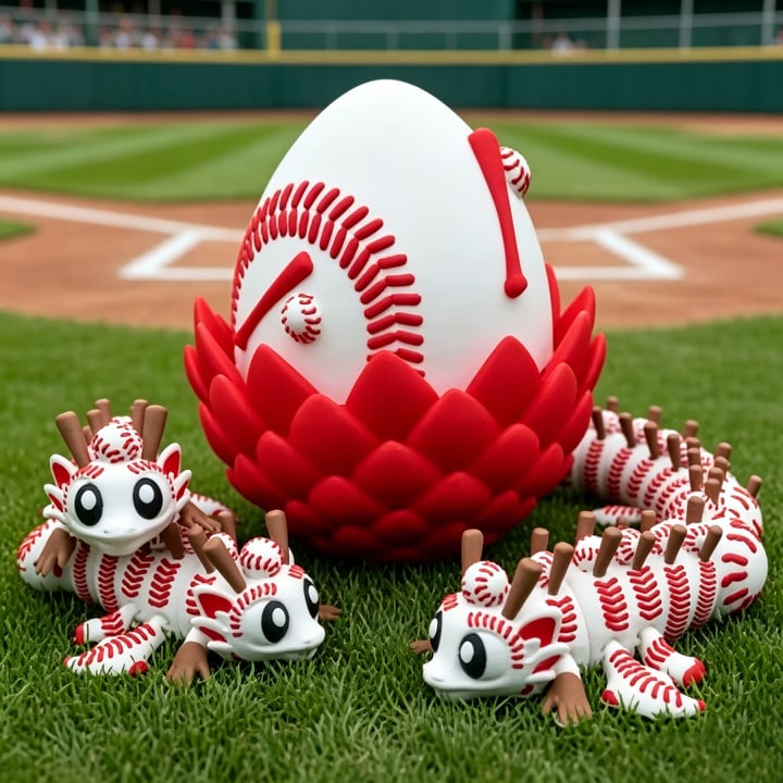 🔥LAST DAY 50% OFF-⚾ Flexi Baseball Dragons & Egg: Winged Dragon Fidget Toy