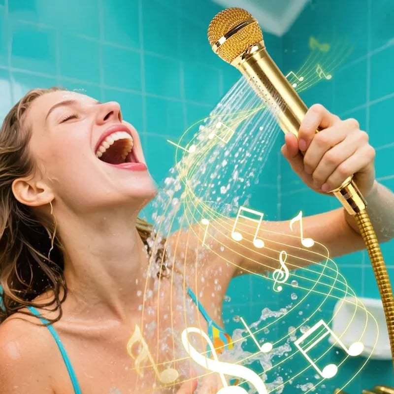 🎤 Microphone-Shaped Creative Showerhead