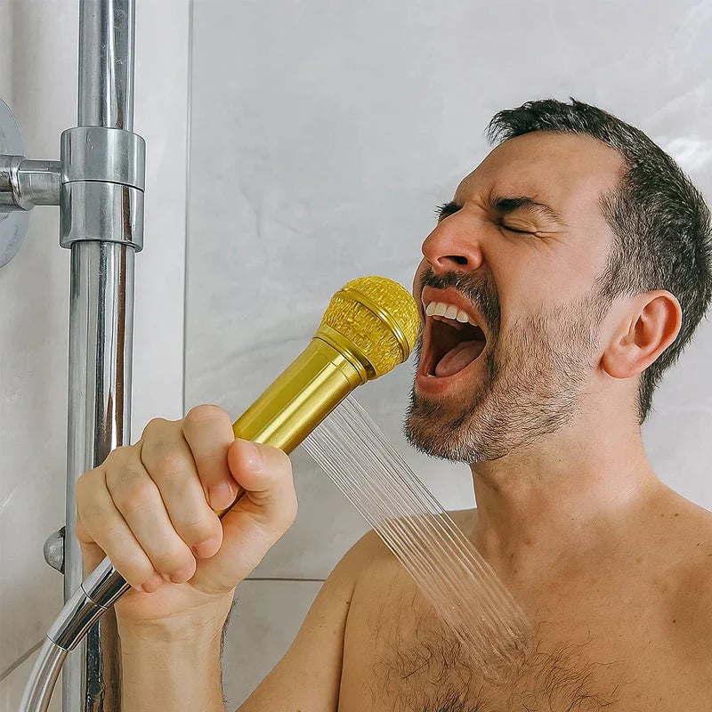 🎤 Microphone-Shaped Creative Showerhead