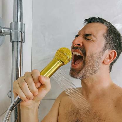 🎤 Microphone-Shaped Creative Showerhead