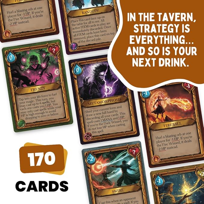 🧙‍♂️ Do or Drink: Wizards Tavern – Chaotic Fantasy Drinking Game – D&D Themed Party Fun with Dice & Spells 🍺