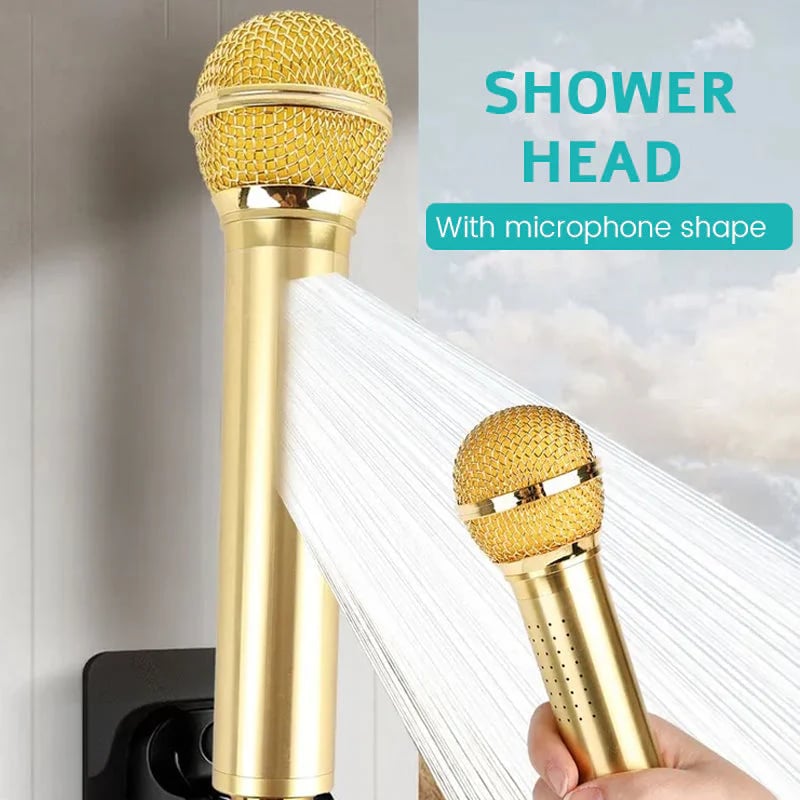 🎤 Microphone-Shaped Creative Showerhead