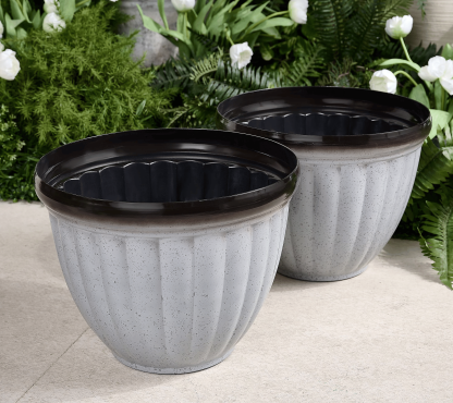 🎁[Mother's Day Exclusive]Jennings Elegant Ribbed Planters Set of 2 ✨