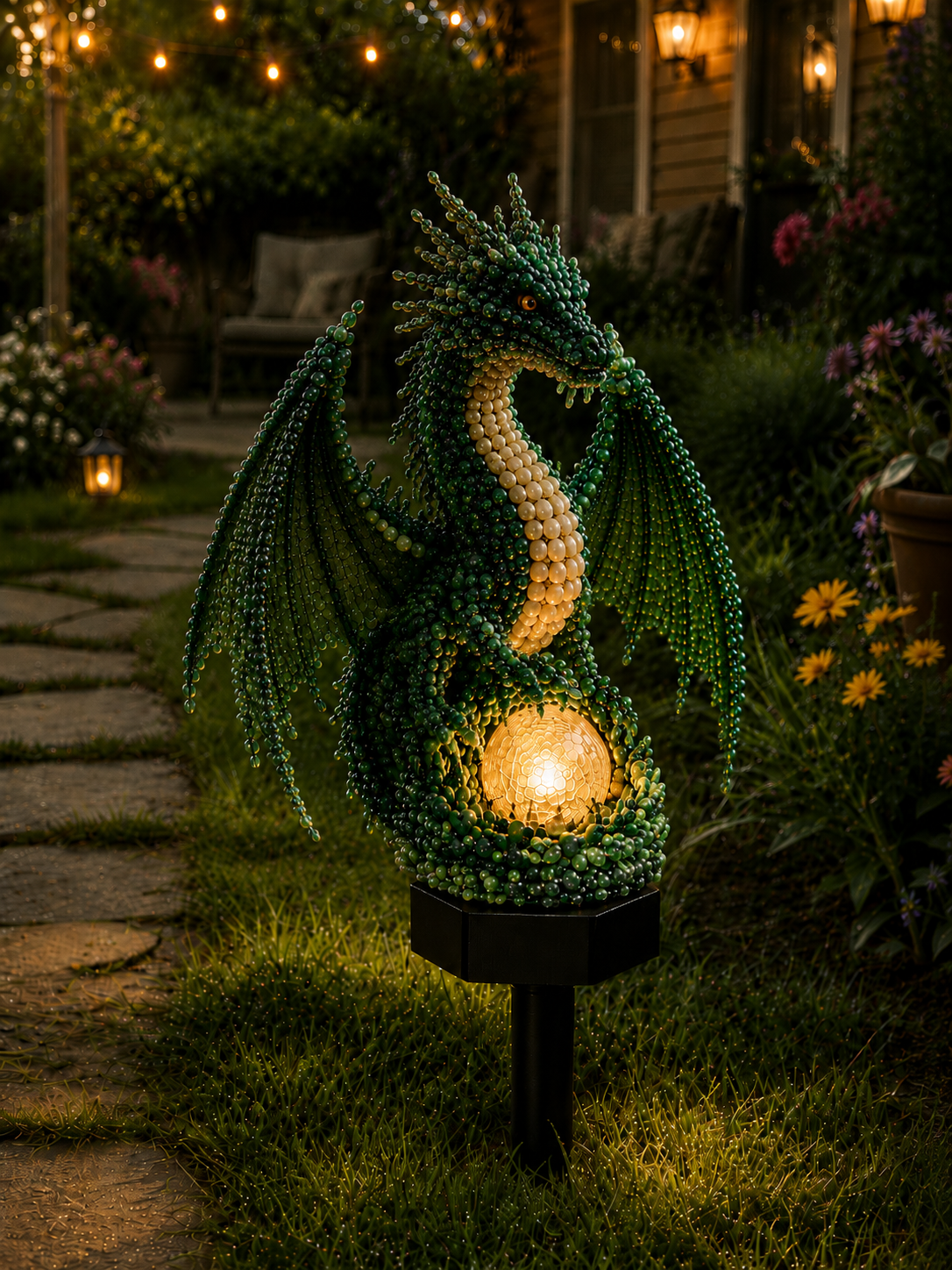 Magical Solar Dragon Garden Lamp for Outdoor Décor