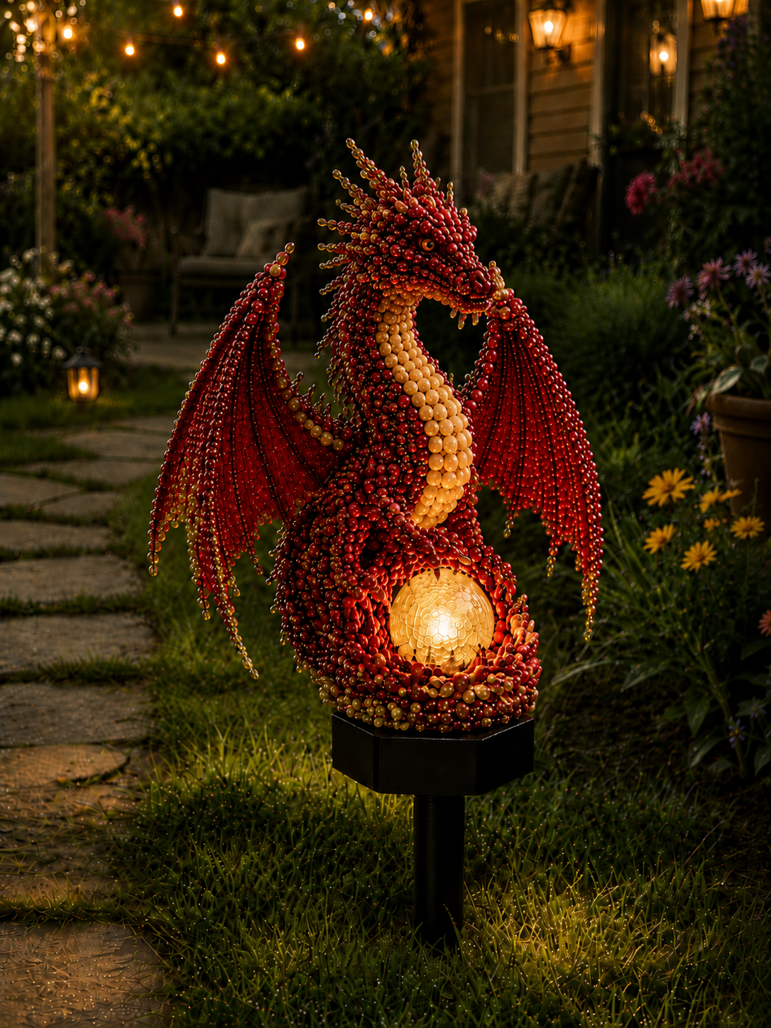 Magical Solar Dragon Garden Lamp for Outdoor Décor