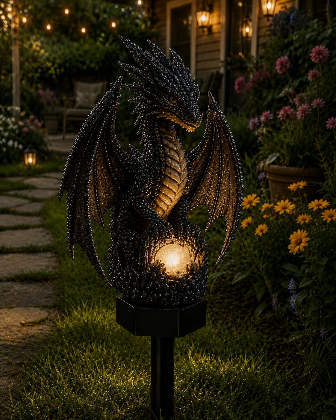 Magical Solar Dragon Garden Lamp for Outdoor Décor