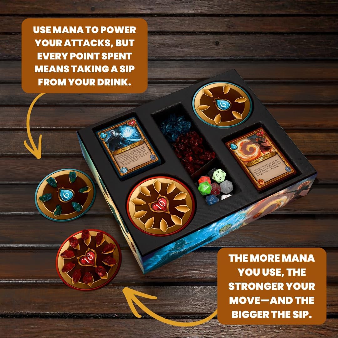 🧙‍♂️ Do or Drink: Wizards Tavern – Chaotic Fantasy Drinking Game – D&D Themed Party Fun with Dice & Spells 🍺