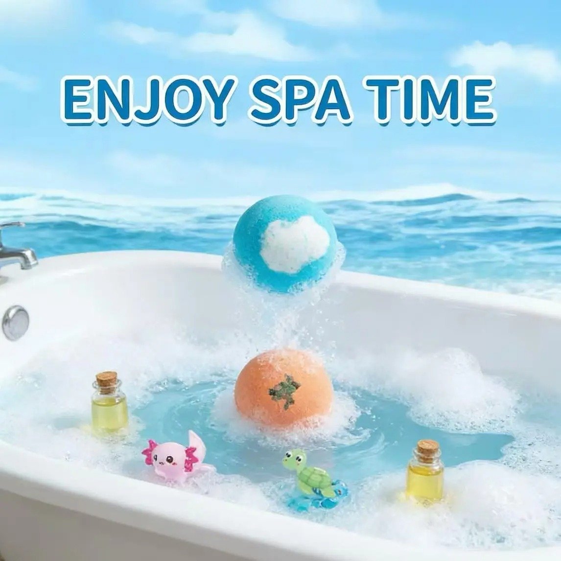 🎁Last Day Promotion 49% OFF🔥24-Pack Kids Bath Bombs with Surprise Toys, Colorful Fizzy Bath Set for Children, Gift Boxed