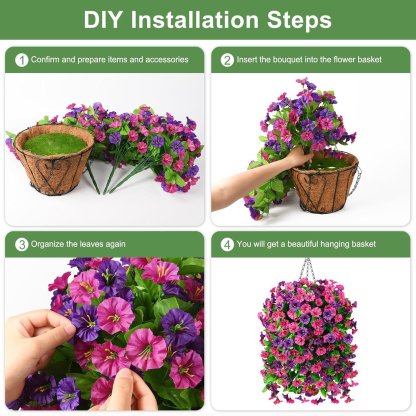Artificial Flower , Faux Flower, Decorative Flower for Home Garden, Porch, Window Box, Yard and Seasonal Celebrations