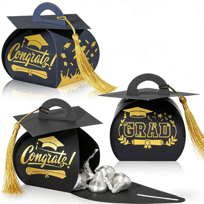 mini graduation cap candy cards