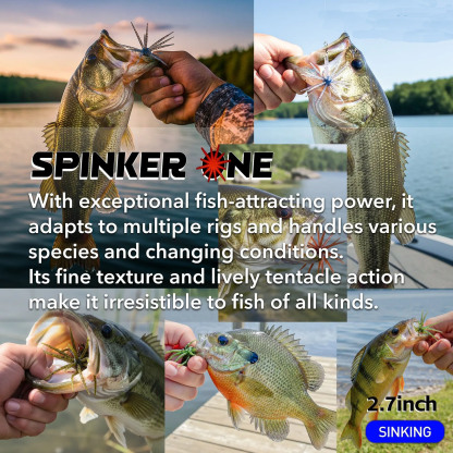 🎁Last Day Promotion 49% OFF🔥Tentacle Soft Plastic Fishing Lure, Finesse Bass Bait for Drop Shot Wacky Rig, Slow Sinking