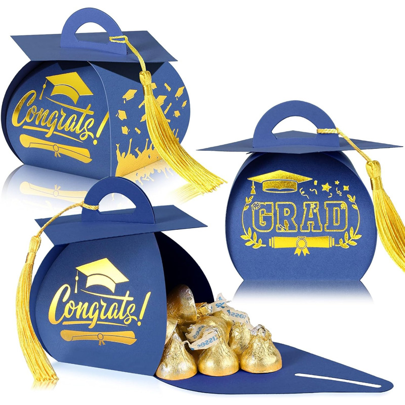 mini graduation cap candy cards