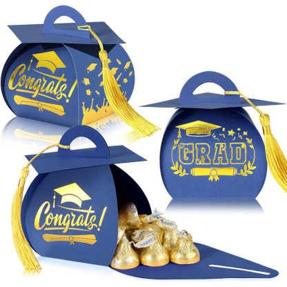 mini graduation cap candy cards