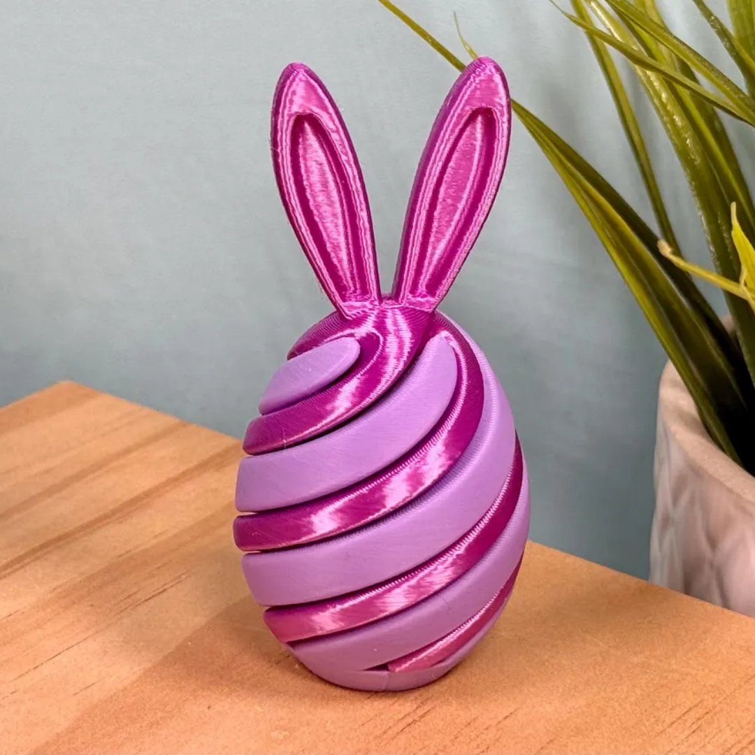 🐰🥚3D Printed Easter Egg Fidget Toy | Bunny Swirl Easter Basket🌀