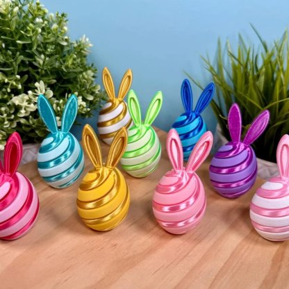 🐰🥚3D Printed Easter Egg Fidget Toy | Bunny Swirl Easter Basket🌀