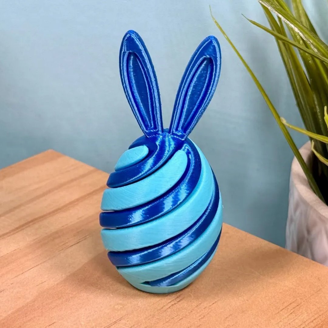 🐰🥚3D Printed Easter Egg Fidget Toy | Bunny Swirl Easter Basket🌀