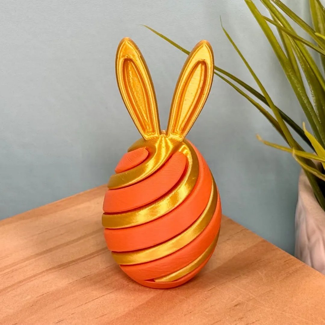 🐰🥚3D Printed Easter Egg Fidget Toy | Bunny Swirl Easter Basket🌀