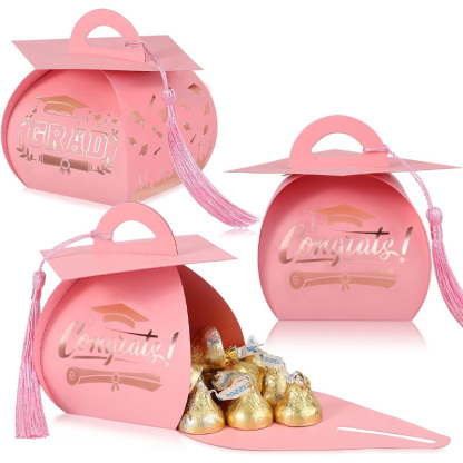 mini graduation cap candy cards