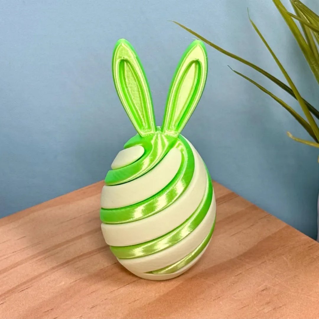 🐰🥚3D Printed Easter Egg Fidget Toy | Bunny Swirl Easter Basket🌀