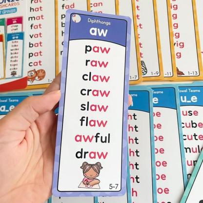 🎁Last Day 50% OFF🔥Phonics Word Cards 117 Sound Groups 900+ Rhyming Words Preschool English Discovery Joy